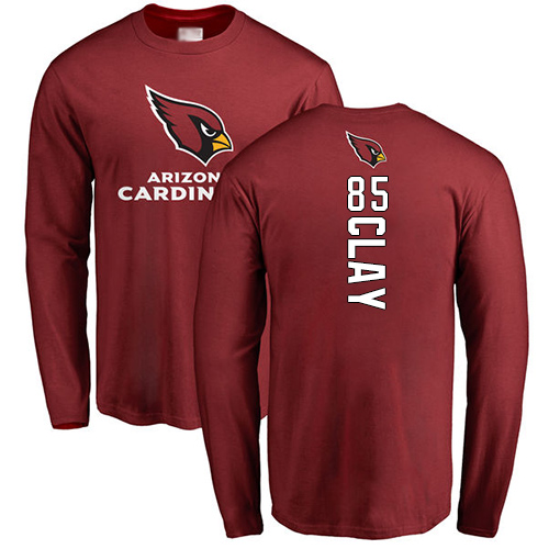 Arizona Cardinals Men Maroon Charles Clay Backer NFL Football #85 Long Sleeve T Shirt->arizona cardinals->NFL Jersey